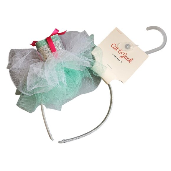 Cat & Jack Sparkling Sparkles Christmas Gift Present Tulle 1 Piece Headband NEW - Picture 1 of 5